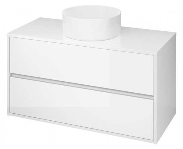 Cersanit Crea - závěsná skříňka pod umyvadlo na desku 100cm, bílý lesk, S924-006