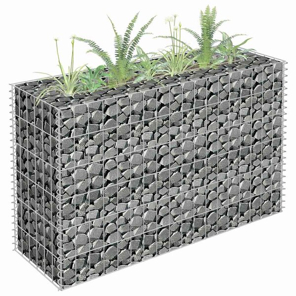 Gabionový vyvýšený záhon pozinkovaná ocel 90 x 30 x 60 cm 145630