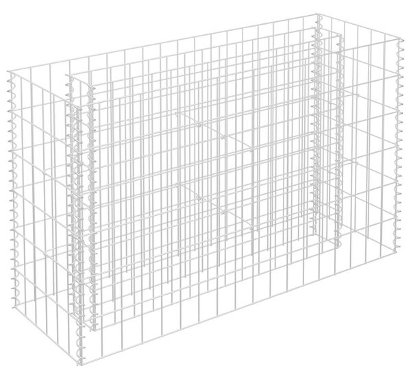 Gabionový vyvýšený záhon pozinkovaná ocel 90 x 30 x 60 cm 145630