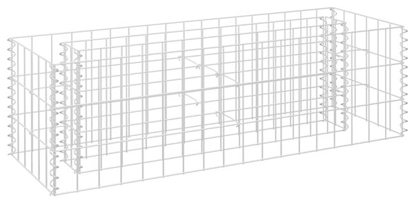 Gabionový vyvýšený záhon pozinkovaná ocel 90 x 30 x 30 cm 145629