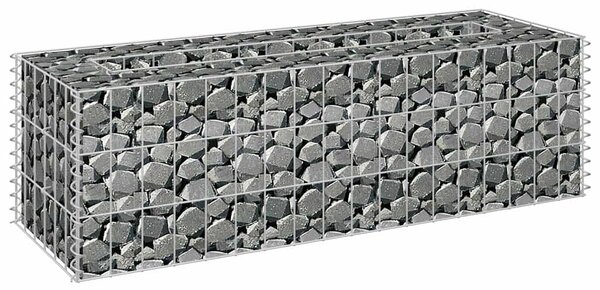 Gabionový vyvýšený záhon pozinkovaná ocel 90 x 30 x 30 cm 145629