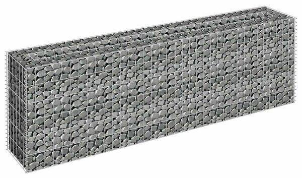 Gabionový vyvýšený záhon pozinkovaná ocel 180 x 30 x 60 cm 145634