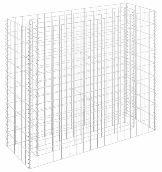 Gabionový vyvýšený záhon pozinkovaná ocel 90 x 30 x 90 cm 145631