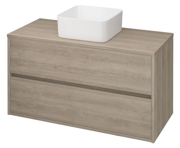 Cersanit Crea - závěsná skříňka pod umyvadlo na desku 100cm, dub, S924-012