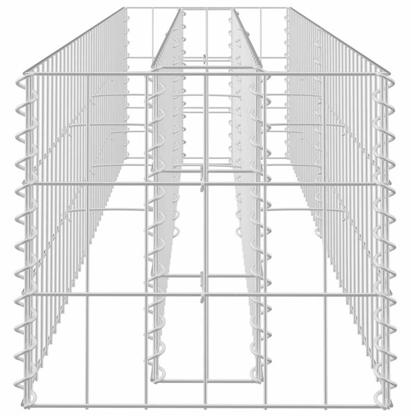 Gabionový vyvýšený záhon pozinkovaná ocel 180 x 30 x 30 cm 145633