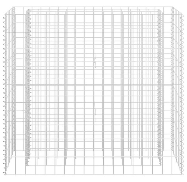 Gabionový vyvýšený záhon pozinkovaná ocel 90 x 30 x 90 cm 145631