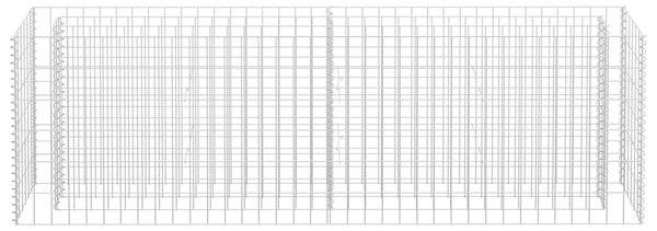 Gabionový vyvýšený záhon pozinkovaná ocel 180 x 30 x 60 cm 145634