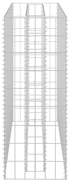 Gabionový vyvýšený záhon pozinkovaná ocel 90 x 30 x 90 cm 145631