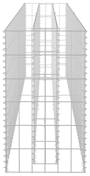 Gabionový vyvýšený záhon pozinkovaná ocel 180 x 30 x 60 cm 145634