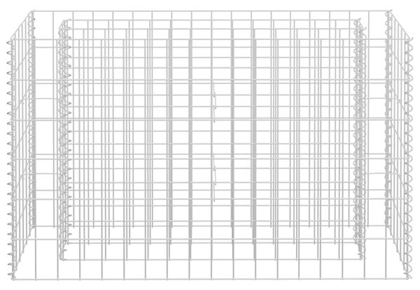 Gabionový vyvýšený záhon pozinkovaná ocel 90 x 30 x 60 cm 145630