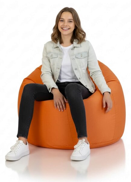 Sedací pytel Primabag Mega Sako plyš oranžová