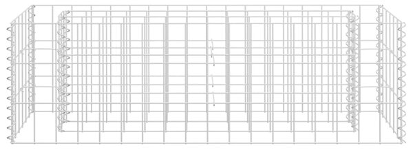 Gabionový vyvýšený záhon pozinkovaná ocel 90 x 30 x 30 cm 145629