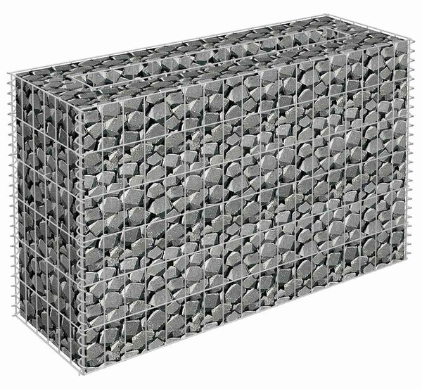 Gabionový vyvýšený záhon pozinkovaná ocel 90 x 30 x 60 cm 145630