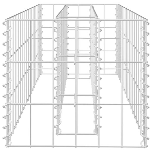 Gabionový vyvýšený záhon pozinkovaná ocel 90 x 30 x 30 cm 145629