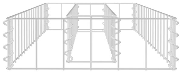 Gabionový vyvýšený záhon pozinkovaná ocel 90 x 30 x 10 cm 145628