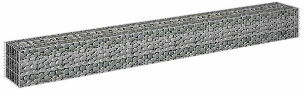 Gabionový vyvýšený záhon pozinkovaná ocel 270 x 30 x 30 cm 145637