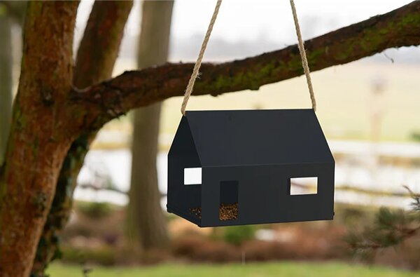 Casa Ptačí krmítko 30 x 21 x 23 cm, nerezové, antracit CORGARDEN 1095