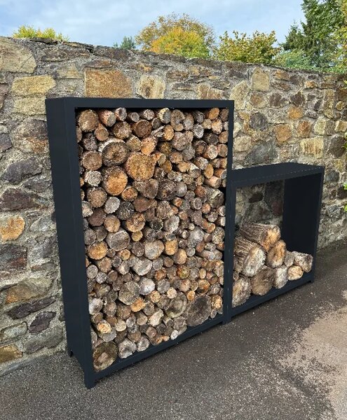 Stora Zahradní dřevník 120 x 120 x 40 cm, nerezový, antracit CORGARDEN 1091