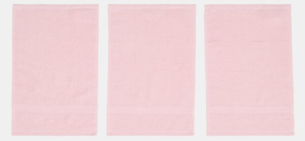 Sinsay - Sada ručníků na ruce 3 pack - pastelová růžová