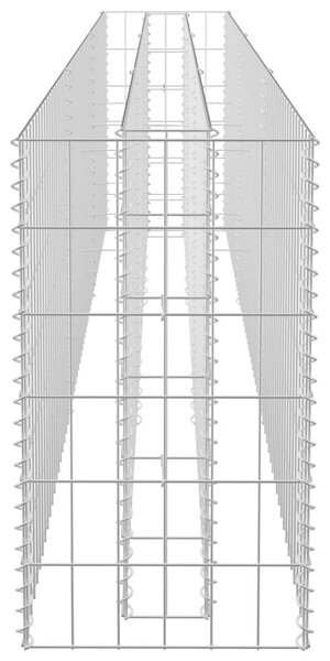 Gabionový vyvýšený záhon pozinkovaná ocel 270 x 30 x 60 cm 145638