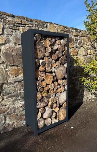 Stora Zahradní dřevník 180 x 90 x 40 cm, nerezový, antracit CORGARDEN 1089