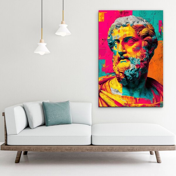 DUBLEZ | Barevný pop art obraz - Hippokrates | UV tisk, Premium