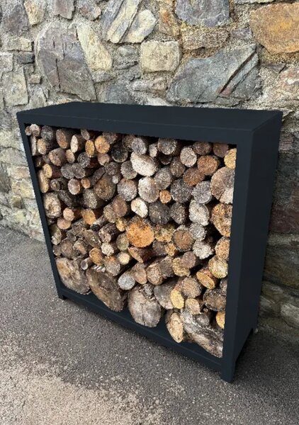 Stora Zahradní dřevník 120 x 120 x 40 cm, nerezový, antracit CORGARDEN 1091