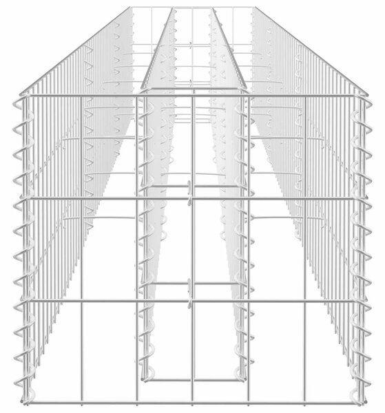 Gabionový vyvýšený záhon pozinkovaná ocel 270 x 30 x 30 cm 145637