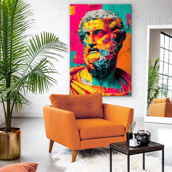 DUBLEZ | Barevný pop art obraz - Hippokrates | UV tisk, Premium