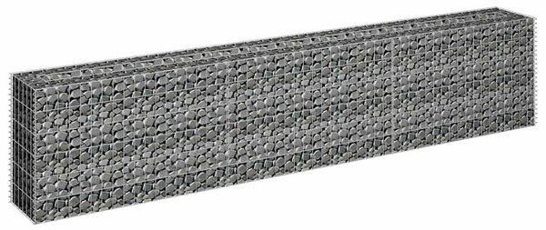 Gabionový vyvýšený záhon pozinkovaná ocel 270 x 30 x 60 cm 145638