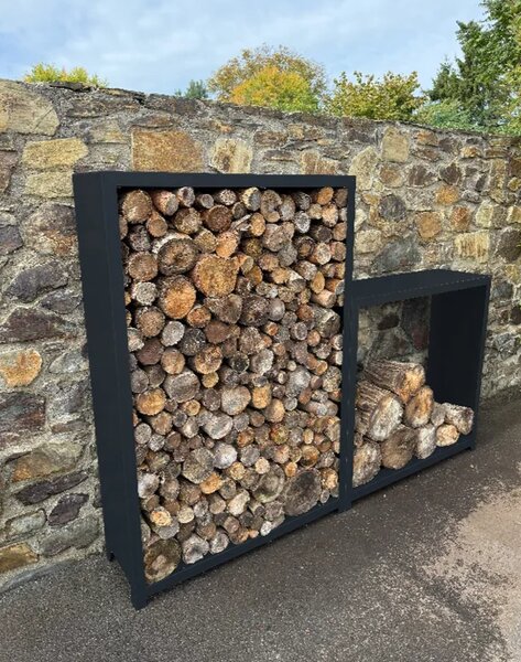 Stora Zahradní dřevník 180 x 120 x 40 cm, nerezový, antracit CORGARDEN 1090