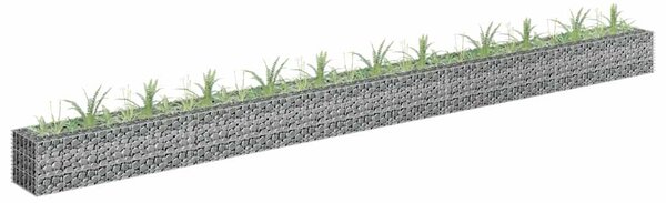 Gabionový vyvýšený záhon pozinkovaná ocel 450 x 30 x 30 cm 145645