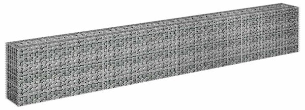 Gabionový vyvýšený záhon pozinkovaná ocel 360 x 30 x 60 cm 145642
