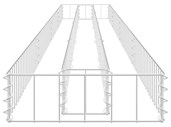 Gabionový vyvýšený záhon pozinkovaná ocel 360 x 30 x 10 cm 145640