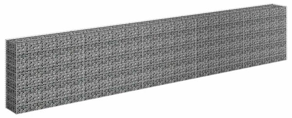 Gabionový vyvýšený záhon pozinkovaná ocel 450 x 30 x 90 cm 145647