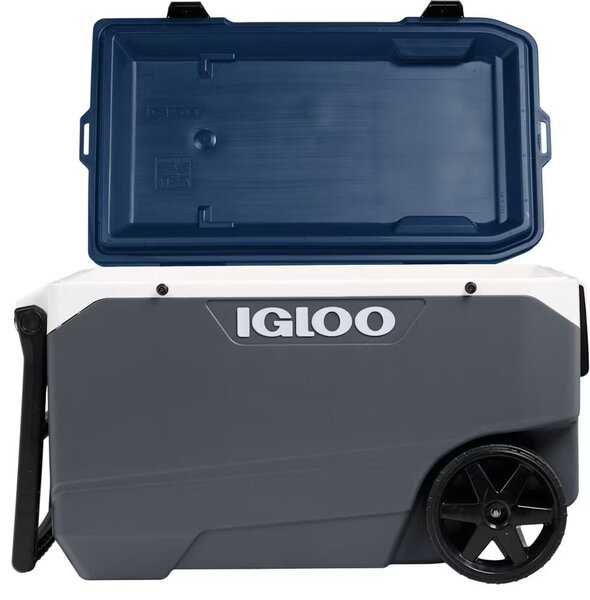 MaxCold Latitude 90 Pasivní chladicí box na kolečkách 85 l, šedá/modrá IGLOO 97000035173