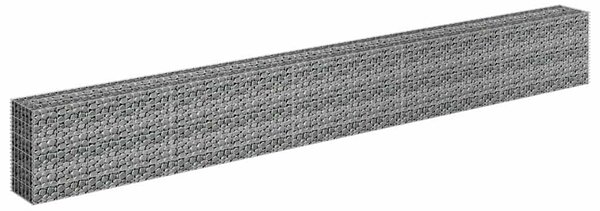 Gabionový vyvýšený záhon pozinkovaná ocel 450 x 30 x 60 cm 145646