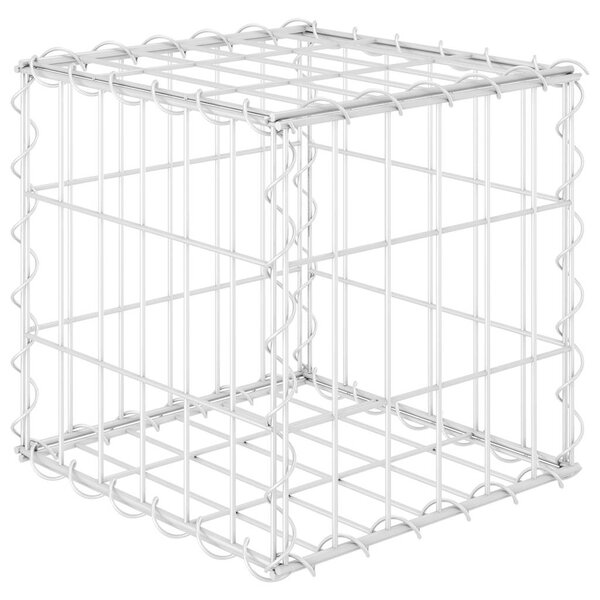 Gabionový vyvýšený záhon krychle ocelový drát 30 x 30 x 30 cm 145648