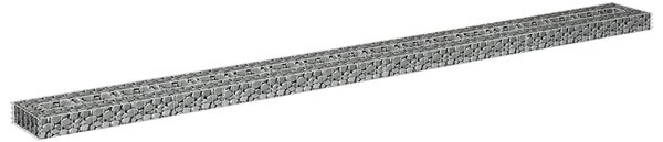 Gabionový vyvýšený záhon pozinkovaná ocel 360 x 30 x 10 cm 145640
