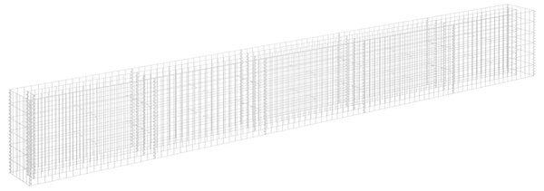 Gabionový vyvýšený záhon pozinkovaná ocel 450 x 30 x 60 cm 145646