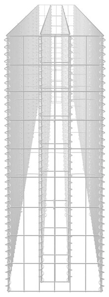 Gabionový vyvýšený záhon pozinkovaná ocel 450 x 30 x 90 cm 145647