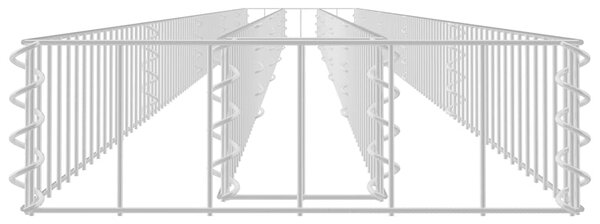 Gabionový vyvýšený záhon pozinkovaná ocel 450 x 30 x 10 cm 145644
