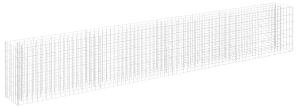 Gabionový vyvýšený záhon pozinkovaná ocel 360 x 30 x 60 cm 145642