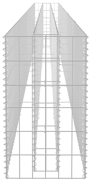 Gabionový vyvýšený záhon pozinkovaná ocel 450 x 30 x 60 cm 145646