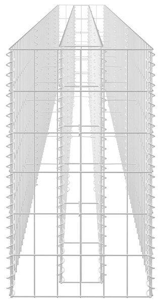 Gabionový vyvýšený záhon pozinkovaná ocel 360 x 30 x 60 cm 145642