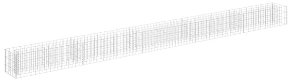 Gabionový vyvýšený záhon pozinkovaná ocel 450 x 30 x 30 cm 145645