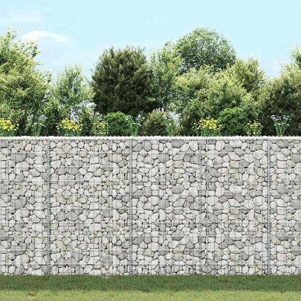 Gabionový vyvýšený záhon trapéz pozinkovaná ocel 100x20x100 cm 145653