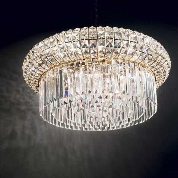 IdealLux 237794 NABUCCO SP12 závěsné svítidlo / lustr E14 12x40W IP20 zlatá