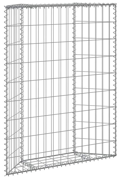 Trapézový gabionový vyvýšený záhon pozinkovaná ocel 80x20x100cm 145652