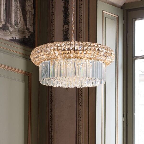 IdealLux 237800 NABUCCO SP16 závěsné svítidlo / lustr E14 16x40W IP20 zlatá